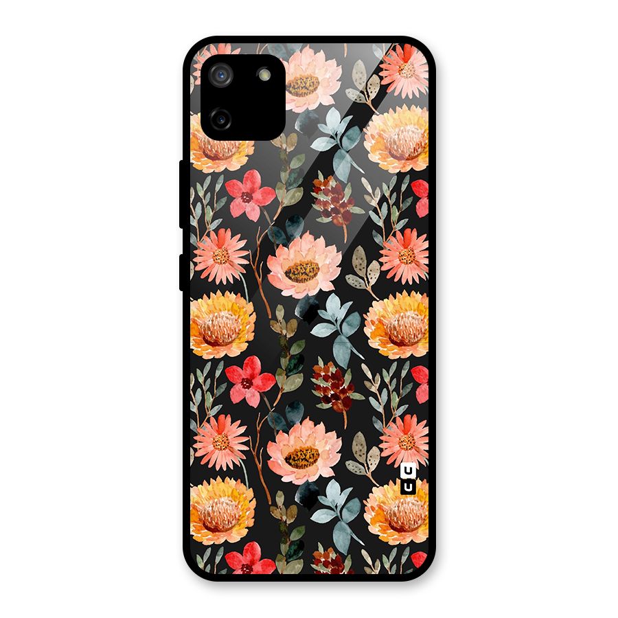Florals Wonderful Pattern Glass Back Case for Realme C11