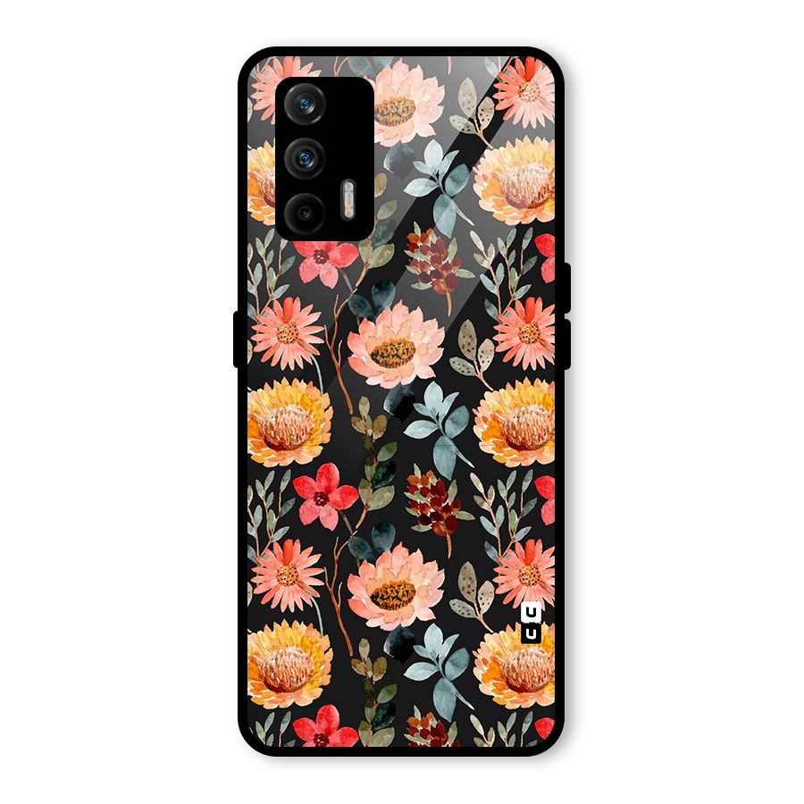 Florals Wonderful Pattern Glass Back Case for Realme GT 5G