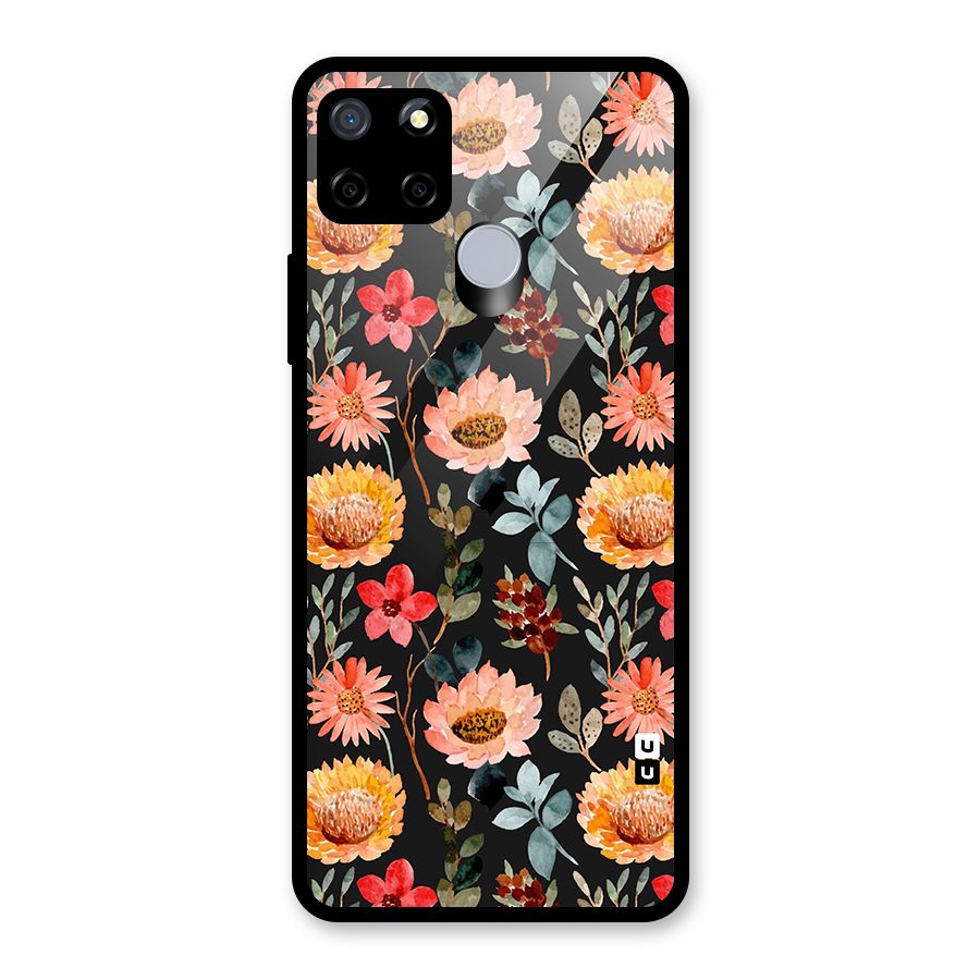 Florals Wonderful Pattern Glass Back Case for Realme Narzo 20