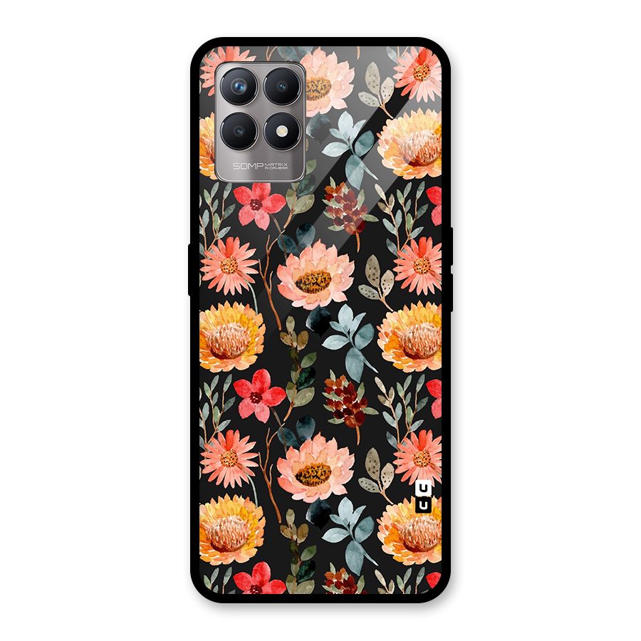 Florals Wonderful Pattern Glass Back Case for Realme Narzo 50