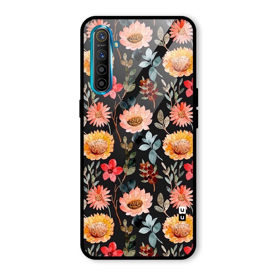 Florals Wonderful Pattern Glass Back Case for Realme X2