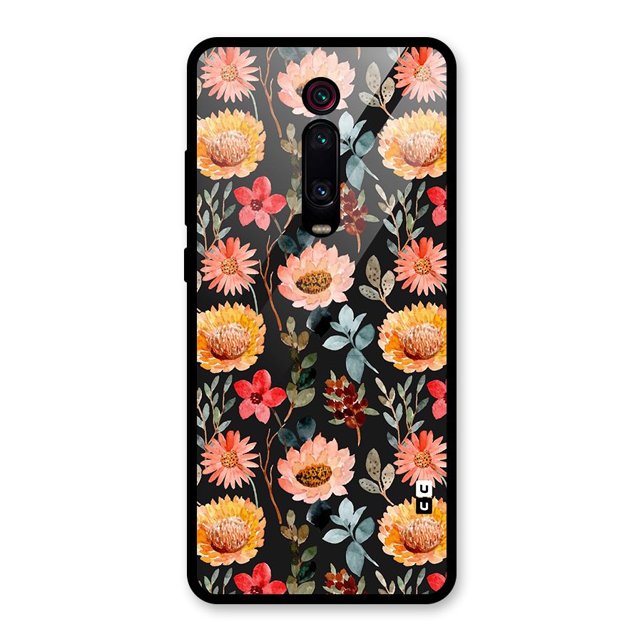 Florals Wonderful Pattern Glass Back Case for Redmi K20