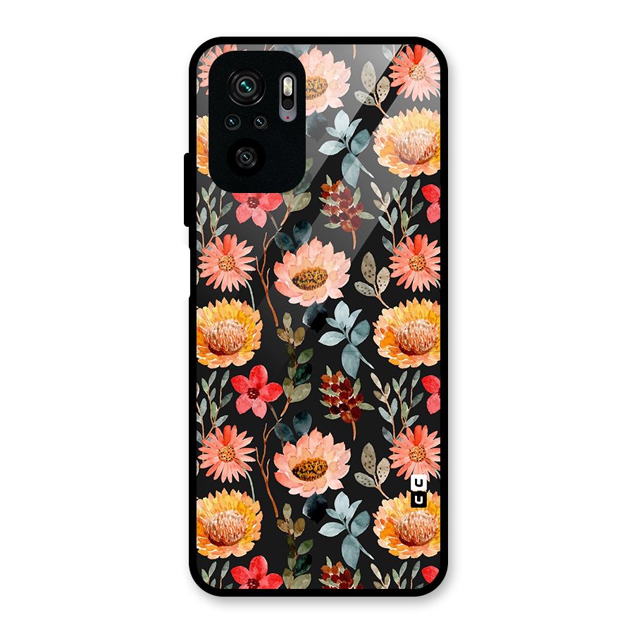 Florals Wonderful Pattern Glass Back Case for Redmi Note 10S