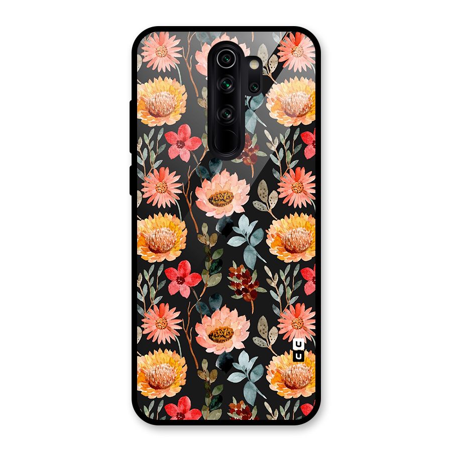 Florals Wonderful Pattern Glass Back Case for Redmi Note 8 Pro