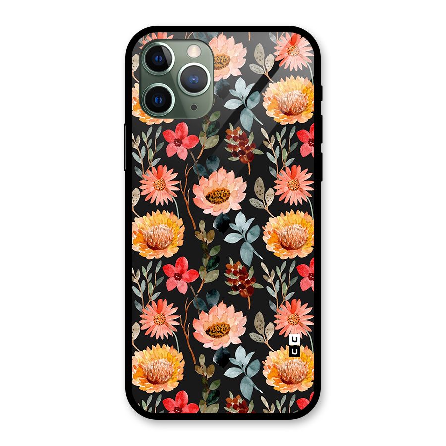 Florals Wonderful Pattern Glass Back Case for iPhone 11 Pro