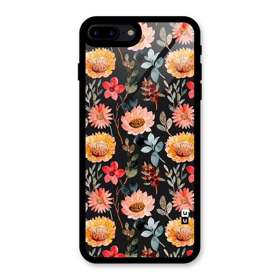 Florals Wonderful Pattern Glass Back Case for iPhone 8 Plus