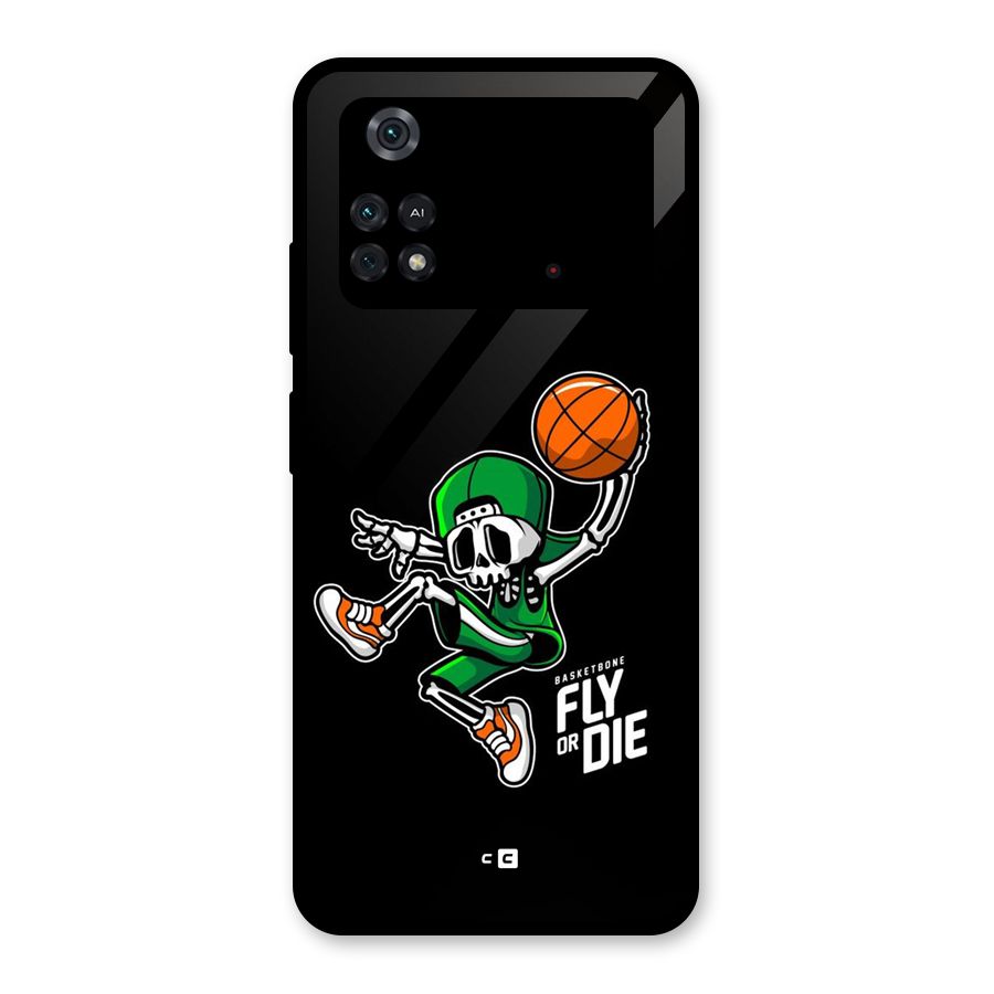 Fly Or Die Glass Back Case for Poco M4 Pro 4G