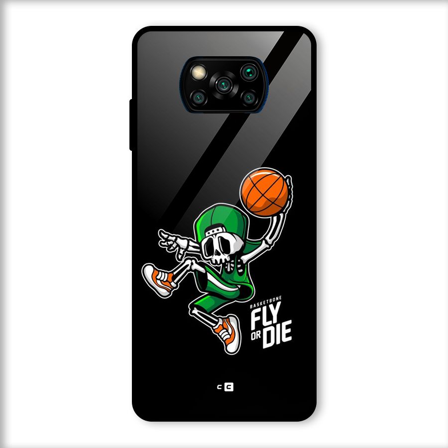 Fly Or Die Glass Back Case for Poco X3