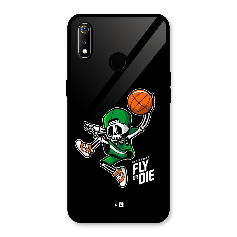 Fly Or Die Glass Back Case for Realme 3