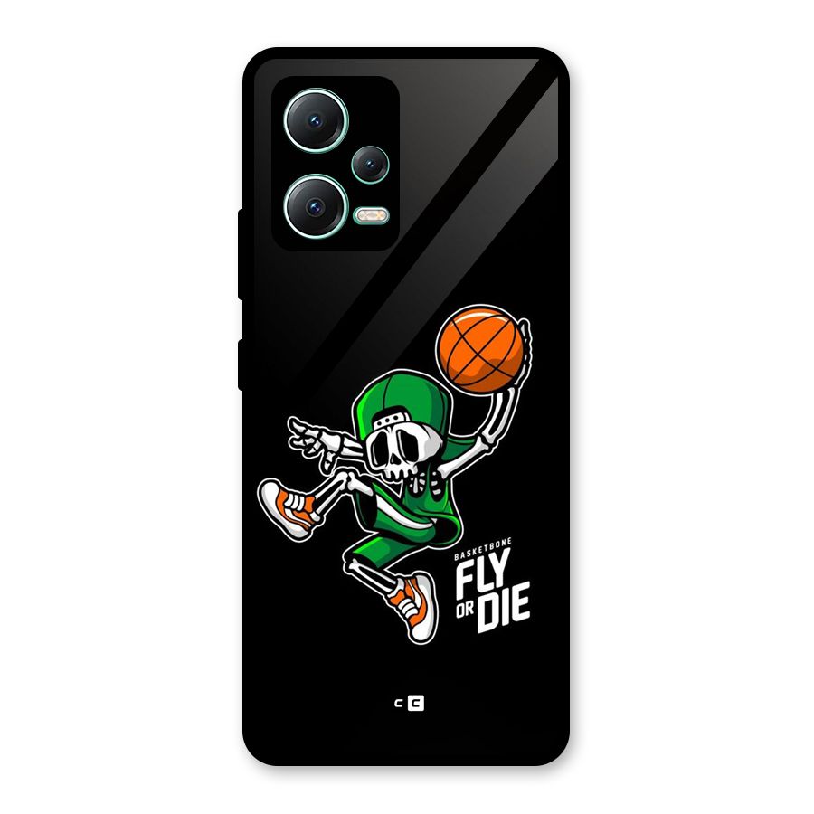 Fly Or Die Glass Back Case for Redmi Note 12 5G