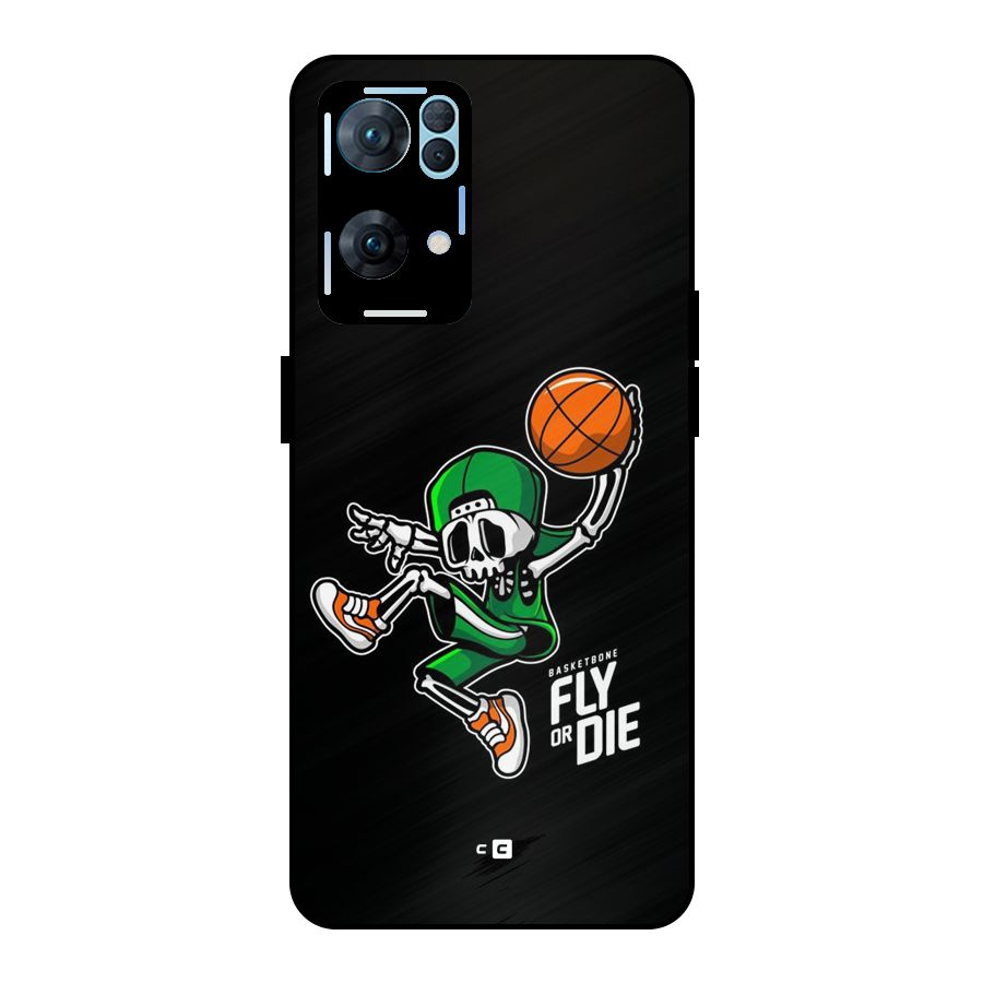 Fly Or Die Metal Back Case for Oppo Reno7 Pro 5G