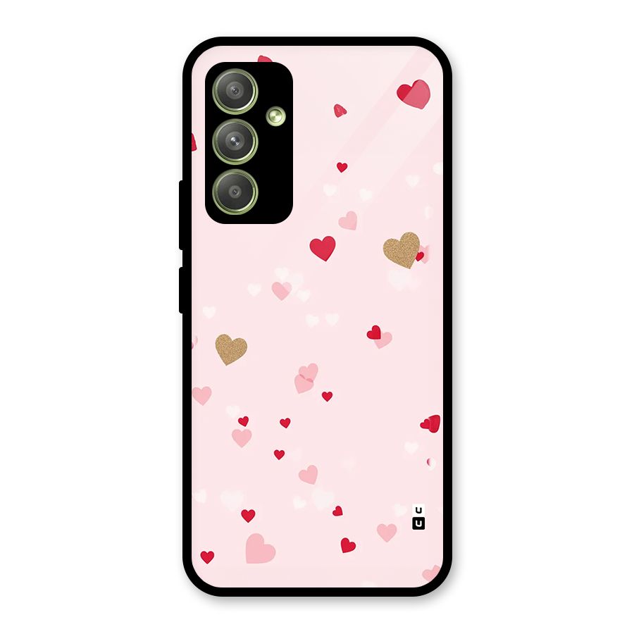 Flying Hearts Glass Back Case for Galaxy A54