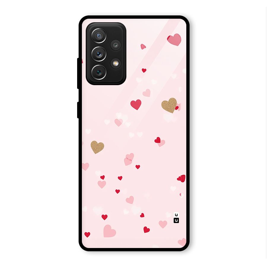 Flying Hearts Glass Back Case for Galaxy A72