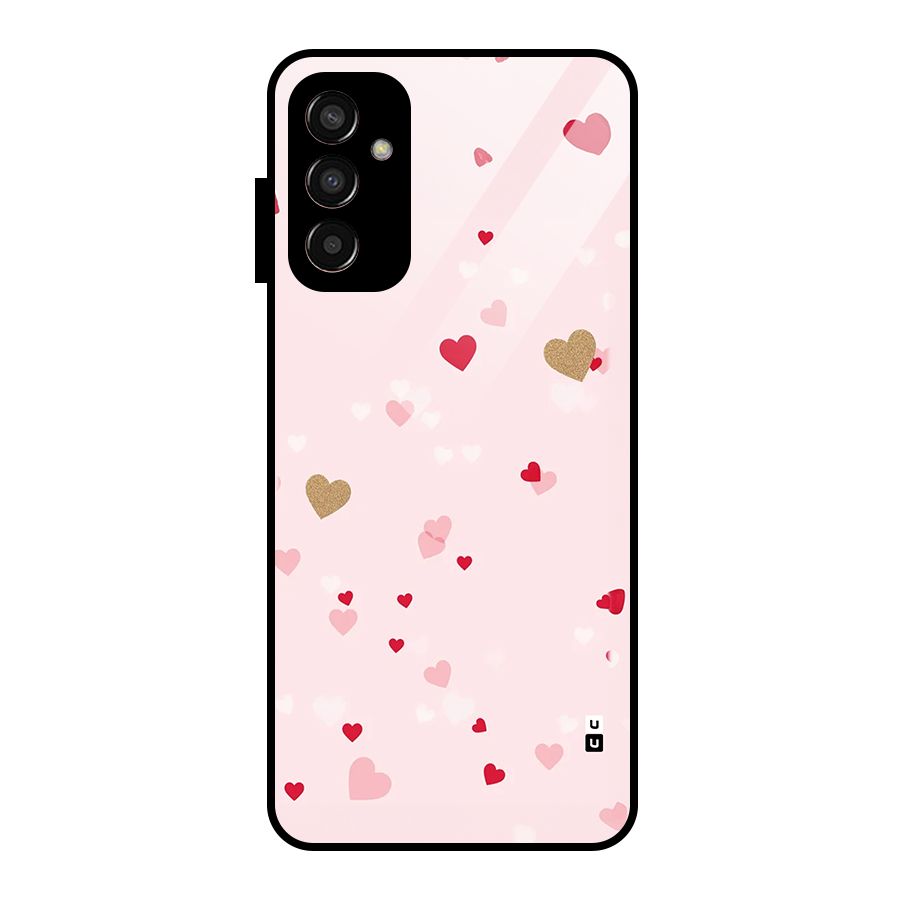 Flying Hearts Glass Back Case for Galaxy F13