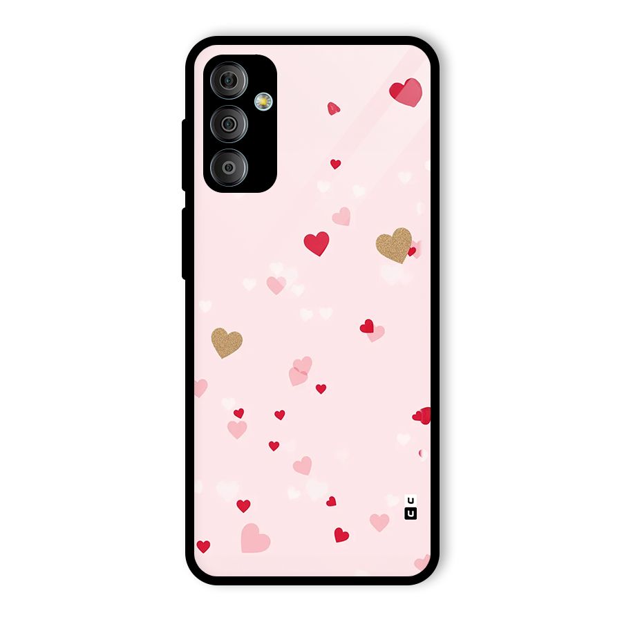 Flying Hearts Glass Back Case for Galaxy F23