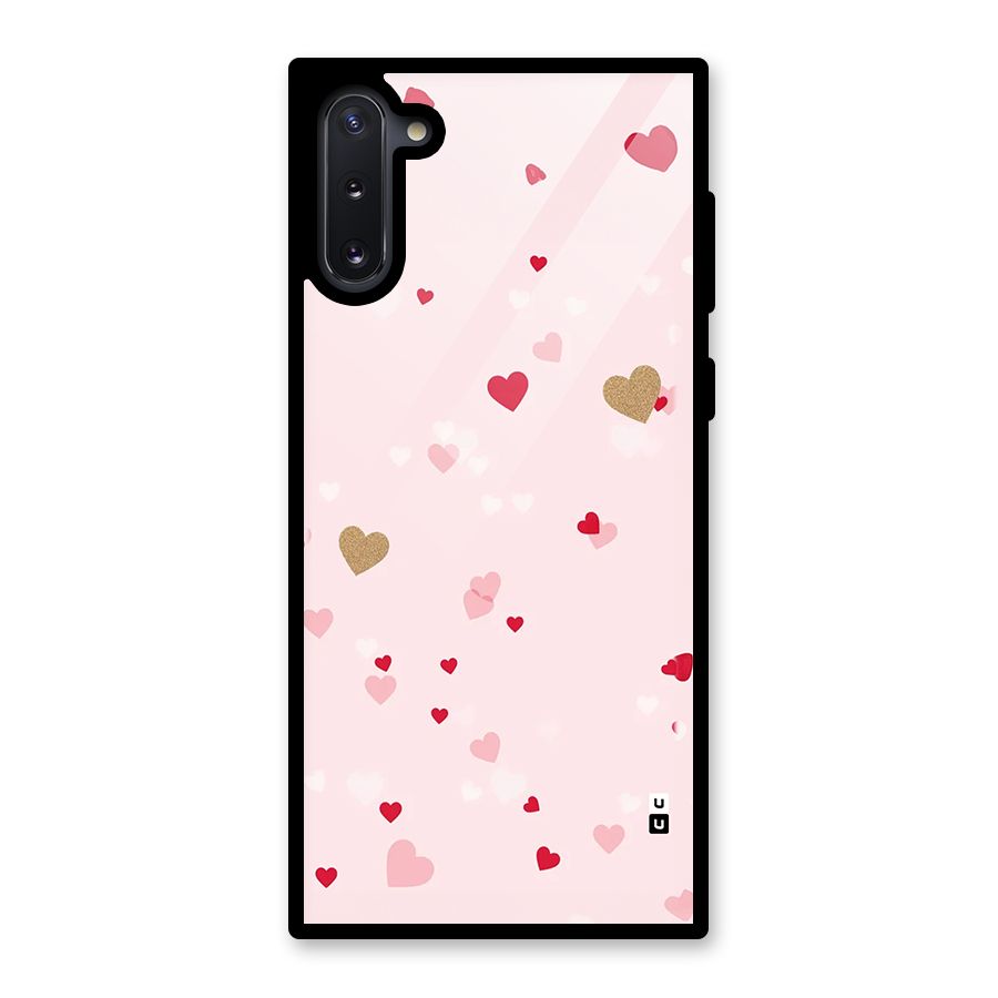 Flying Hearts Glass Back Case for Galaxy Note 10