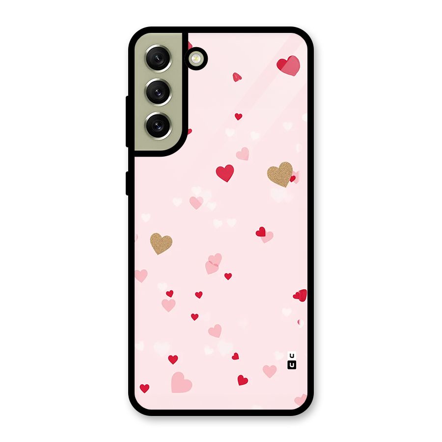 Flying Hearts Glass Back Case for Galaxy S21 FE 5G