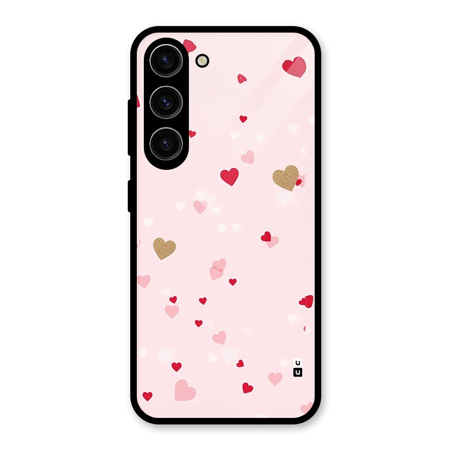Flying Hearts Glass Back Case for Galaxy S23