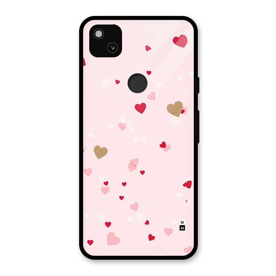 Flying Hearts Glass Back Case for Google Pixel 4a