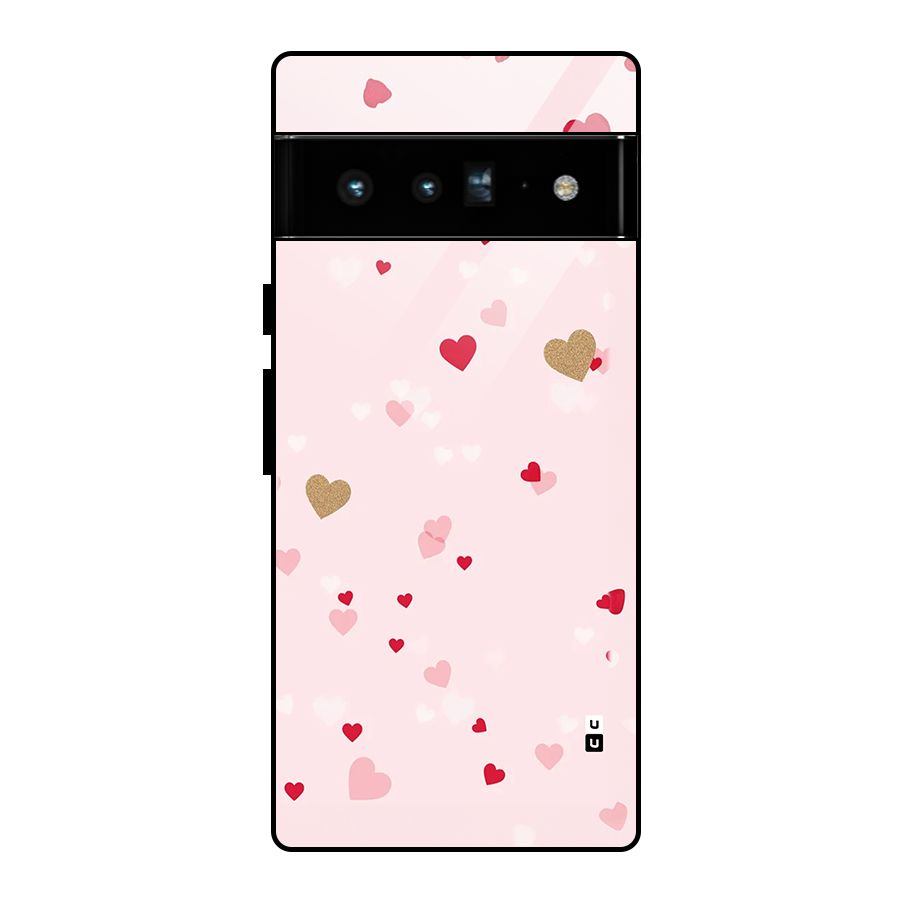 Flying Hearts Glass Back Case for Google Pixel 6 Pro