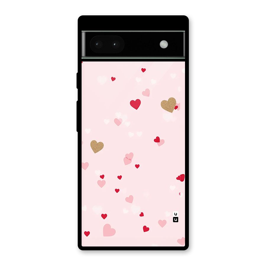 Flying Hearts Glass Back Case for Google Pixel 6a