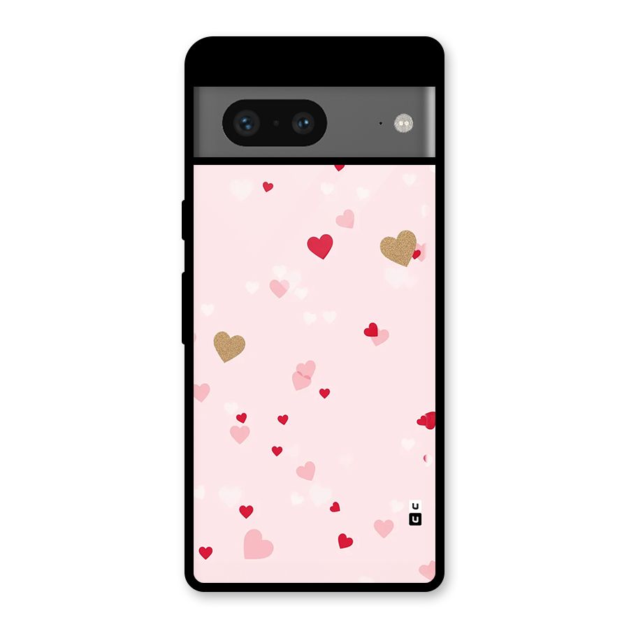 Flying Hearts Glass Back Case for Google Pixel 7