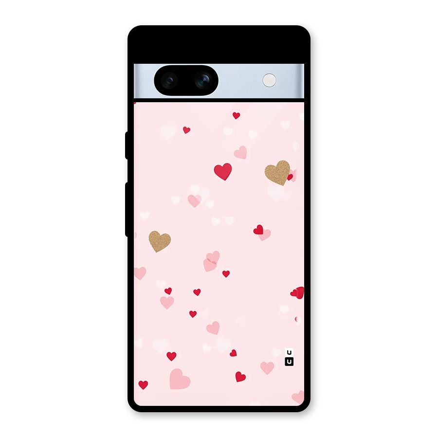 Flying Hearts Glass Back Case for Google Pixel 7a