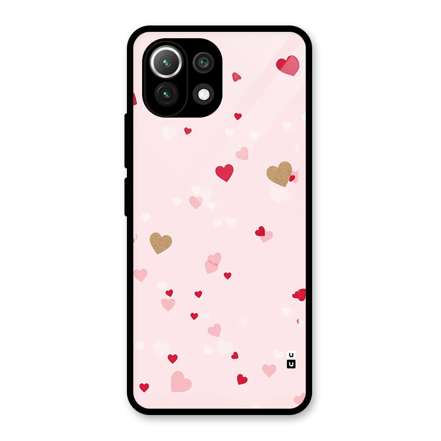 Flying Hearts Glass Back Case for Mi 11 Lite NE 5G