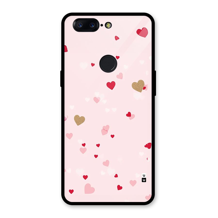 Flying Hearts Glass Back Case for OnePlus 5T