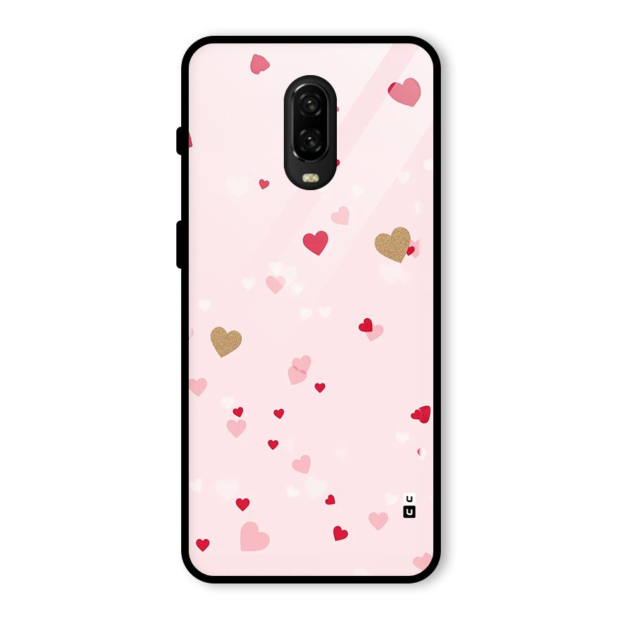 Flying Hearts Glass Back Case for OnePlus 6T