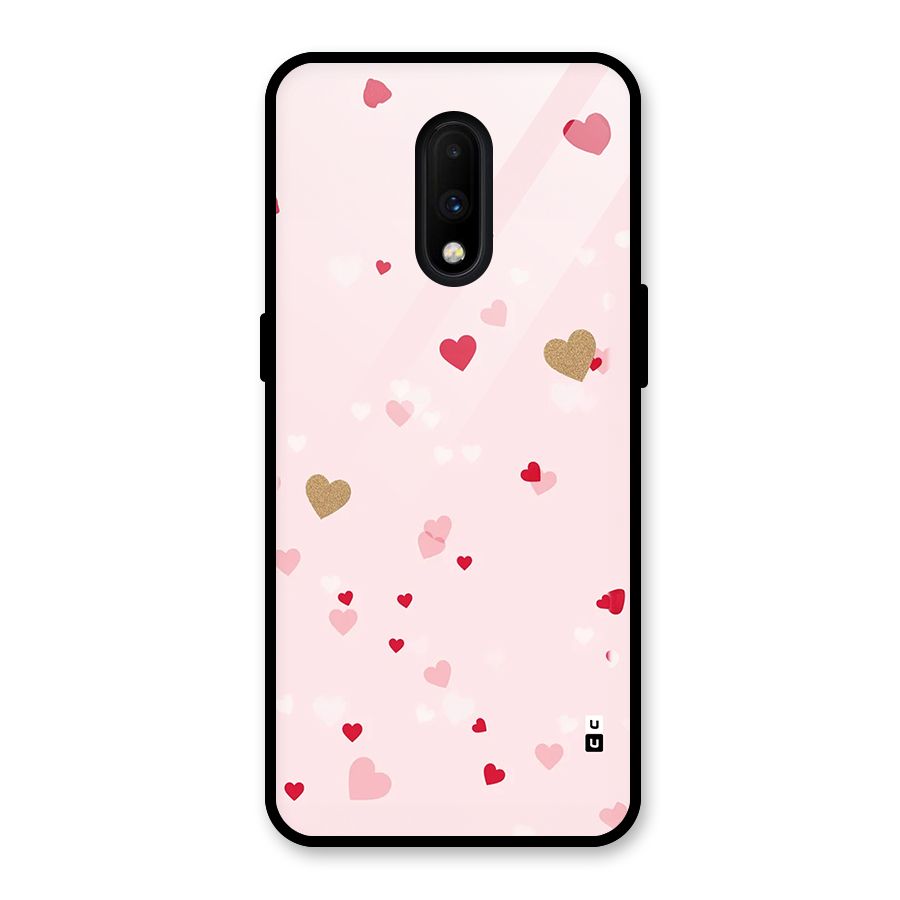 Flying Hearts Glass Back Case for OnePlus 7