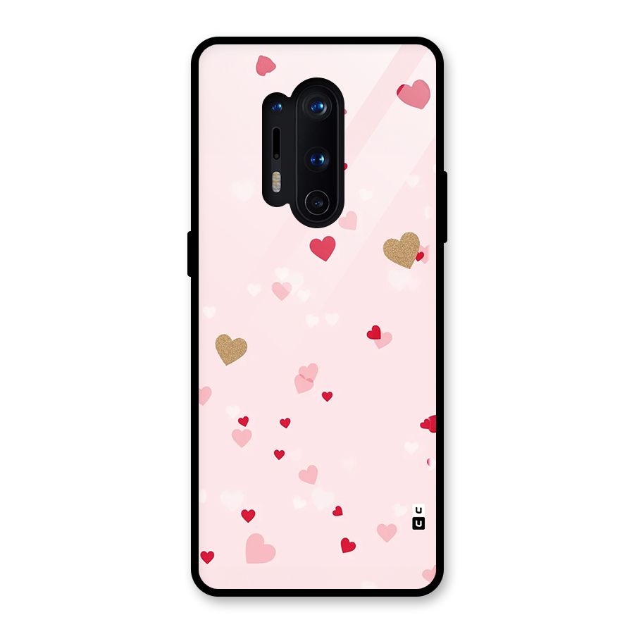 Flying Hearts Glass Back Case for OnePlus 8 Pro