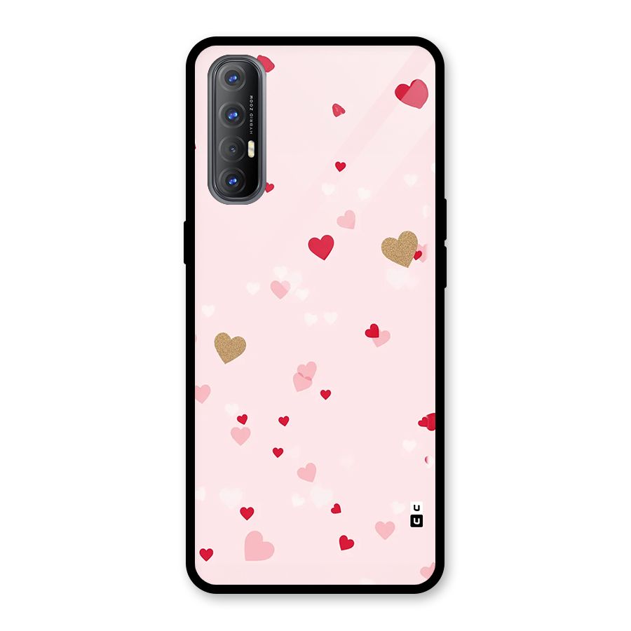 Flying Hearts Glass Back Case for Oppo Reno3 Pro