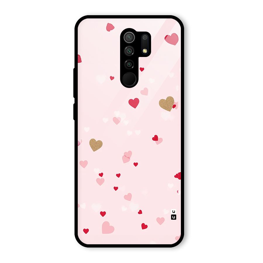 Flying Hearts Glass Back Case for Poco M2