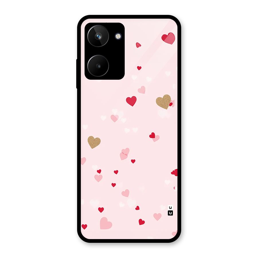 Flying Hearts Glass Back Case for Realme 10