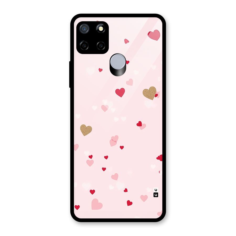 Flying Hearts Glass Back Case for Realme Narzo 20