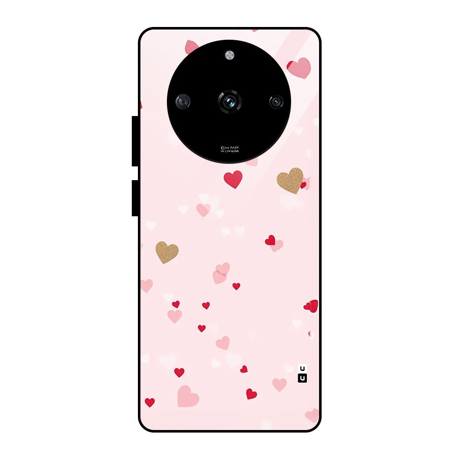 Flying Hearts Glass Back Case for Realme Narzo 60 5G