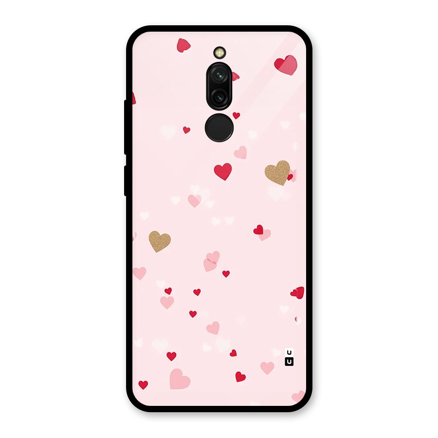 Flying Hearts Glass Back Case for Redmi 8