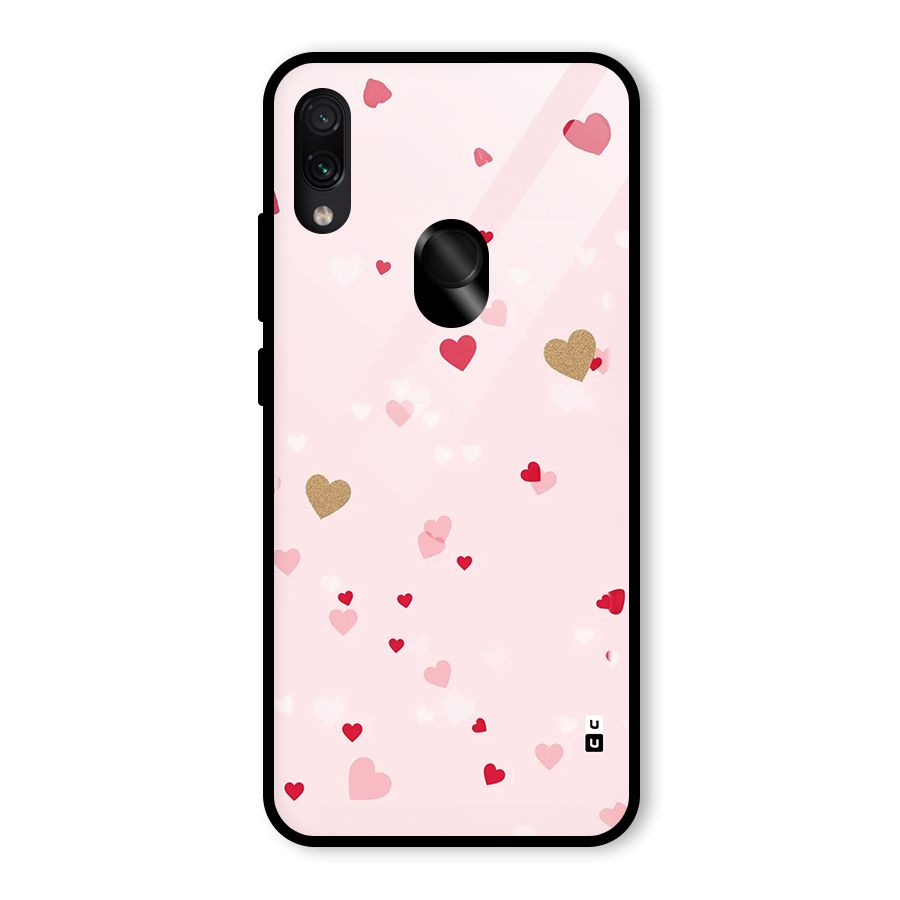 Flying Hearts Glass Back Case for Redmi Note 7 Pro