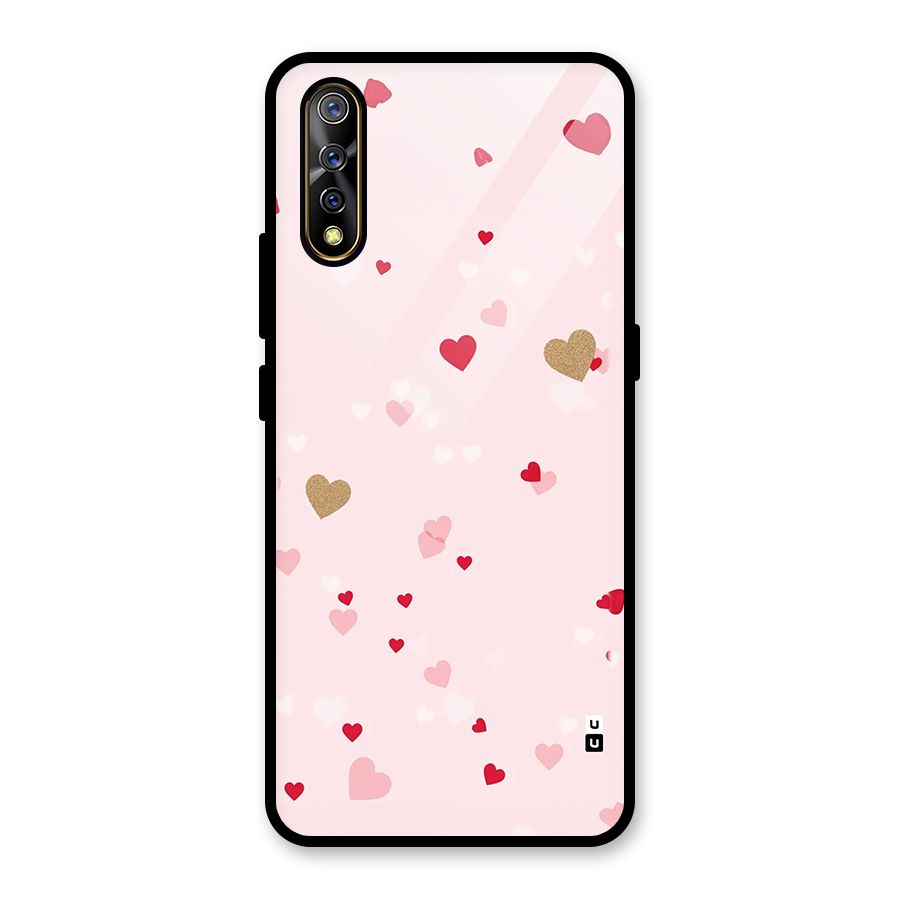 Flying Hearts Glass Back Case for Vivo S1