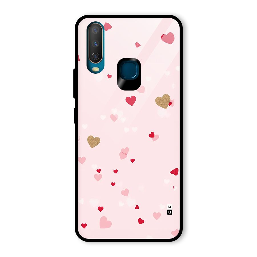 Flying Hearts Glass Back Case for Vivo U10