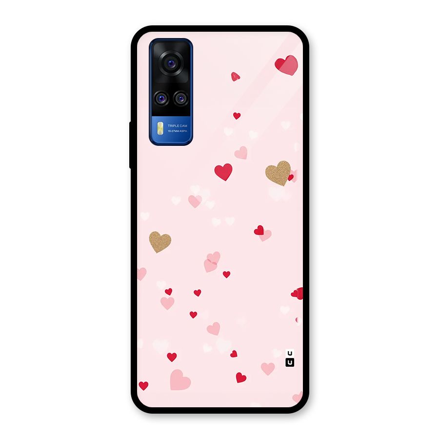Flying Hearts Glass Back Case for Vivo Y31