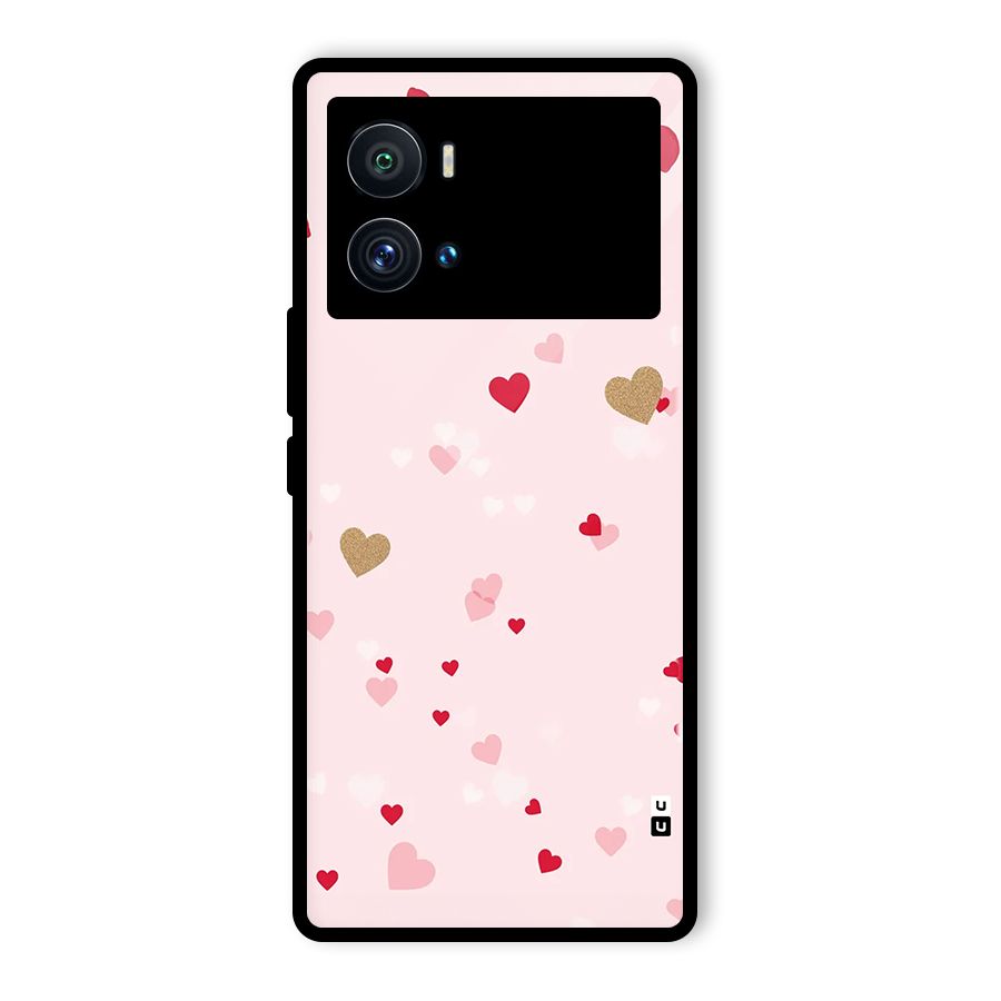 Flying Hearts Glass Back Case for Vivo iQOO 9 Pro