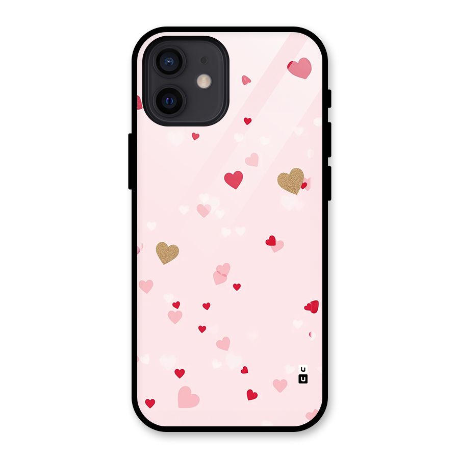 Flying Hearts Glass Back Case for iPhone 12