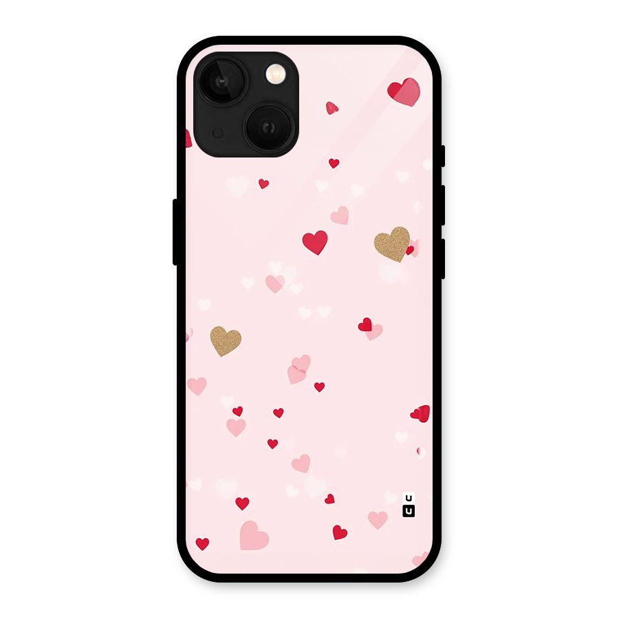 Flying Hearts Glass Back Case for iPhone 13