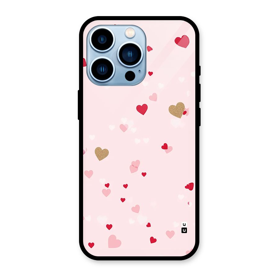 Flying Hearts Glass Back Case for iPhone 13 Pro