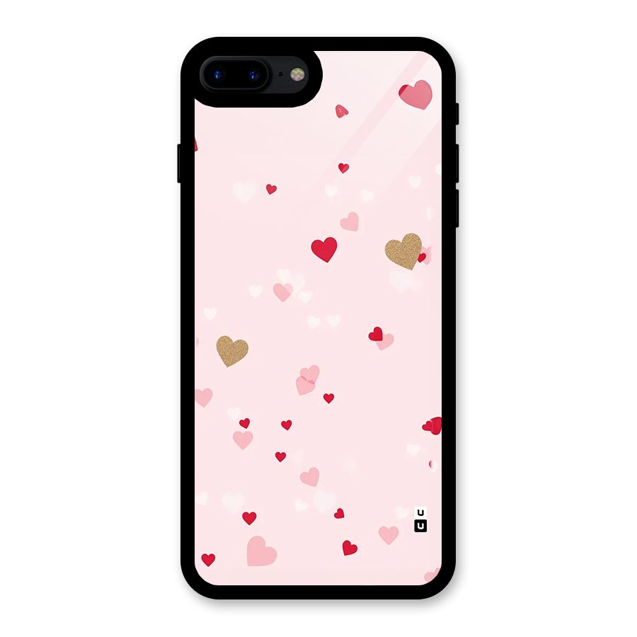Flying Hearts Glass Back Case for iPhone 7 Plus
