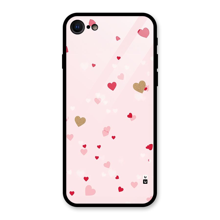 Flying Hearts Glass Back Case for iPhone SE 2022