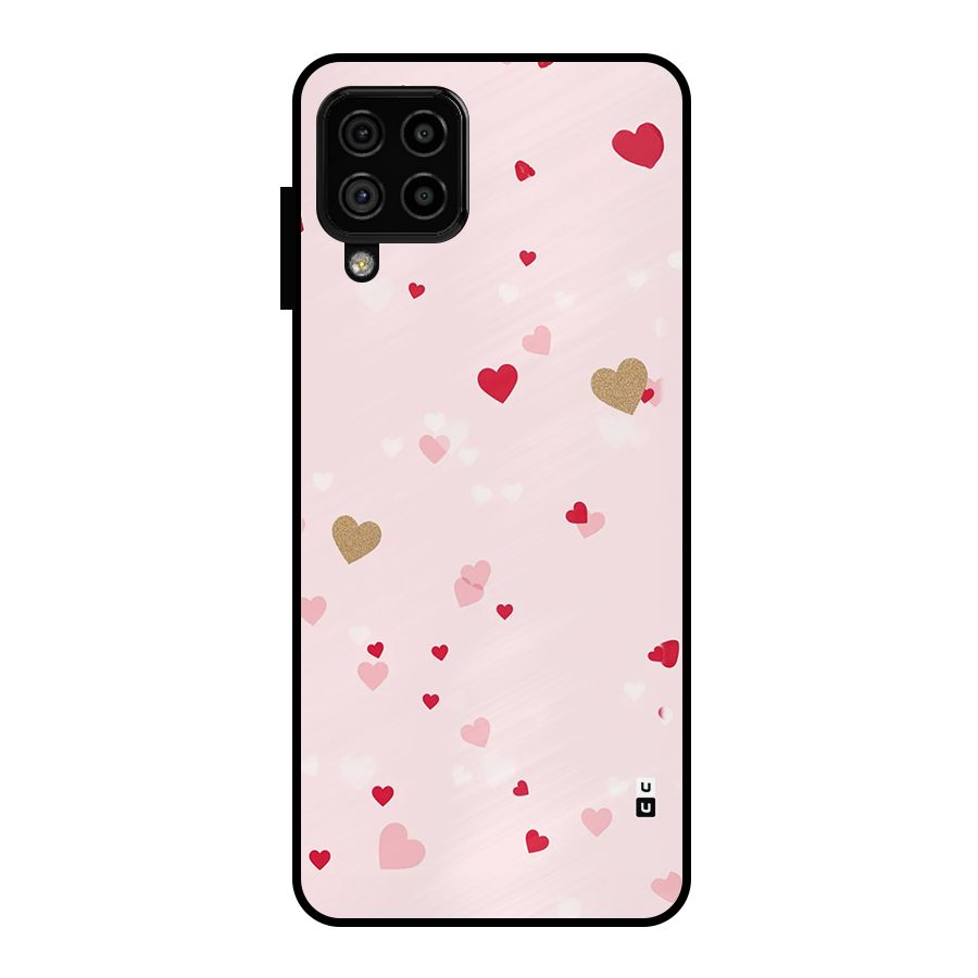 Flying Hearts Metal Back Case for Galaxy A22 4G