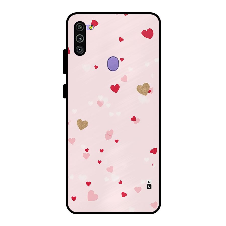 Flying Hearts Metal Back Case for Galaxy M11